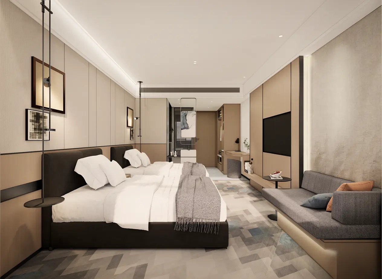 Artist's impression of the twin room